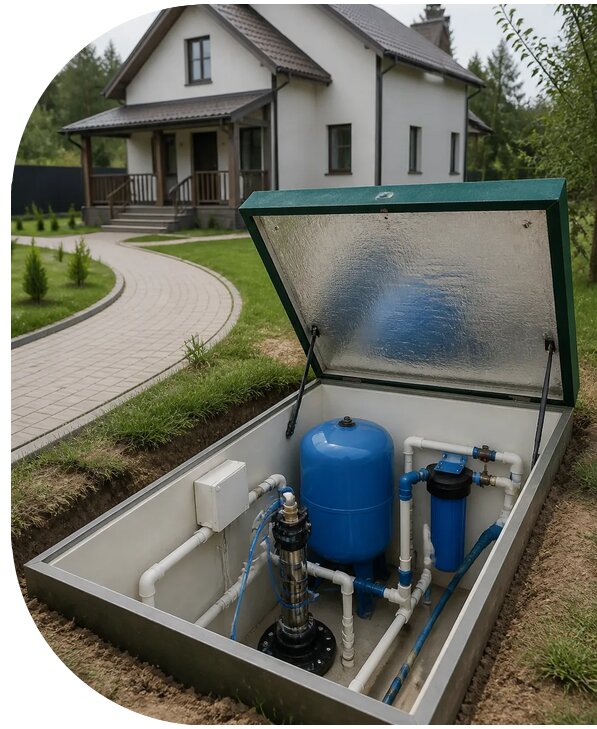 Автономное водоснабжение дома в Устях-Лабинске от 153240 р. | АПаруса-Улб